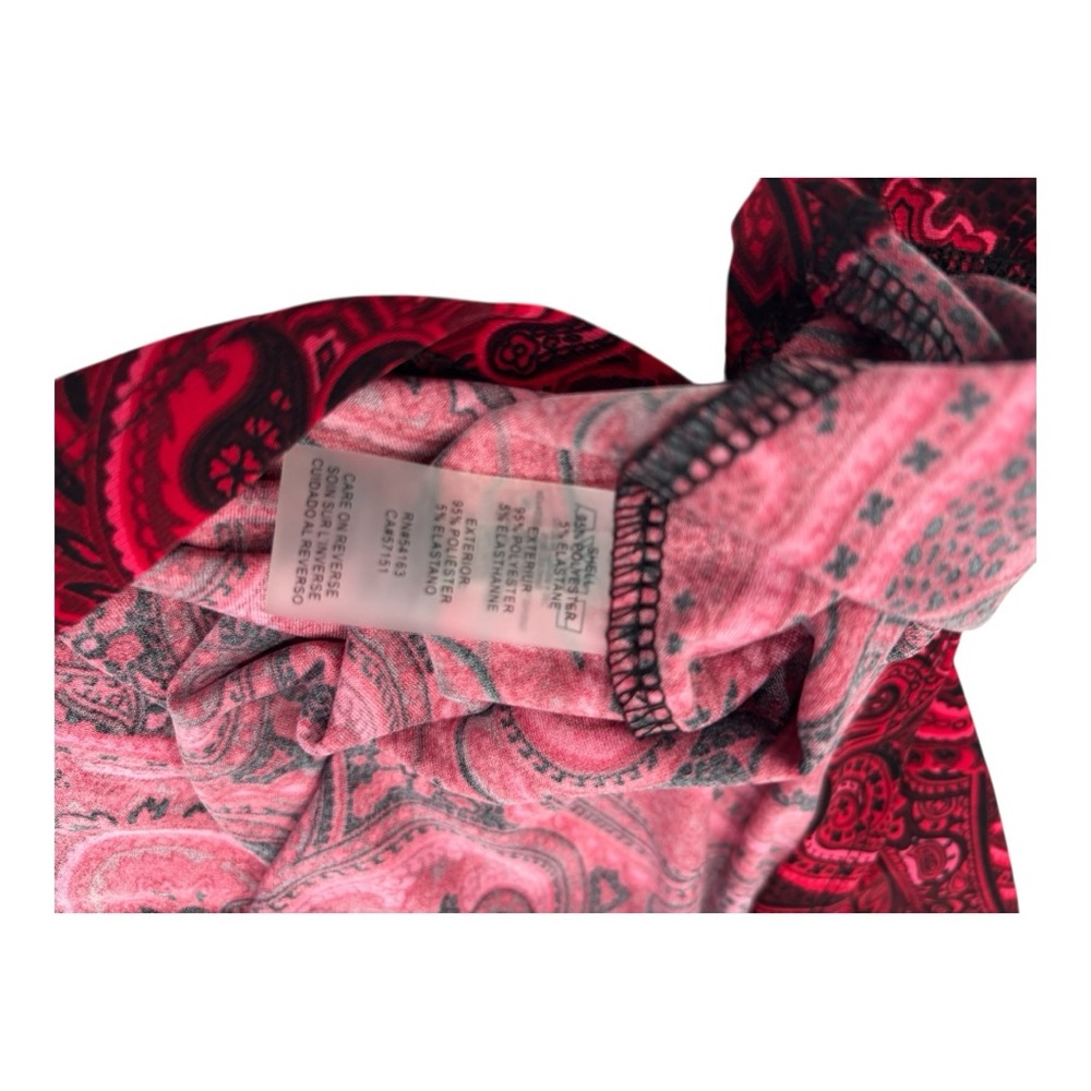 NWOT Elegant Red Paisley Size 8 Tommy Hilfiger Dress - Picture 7 of 11
